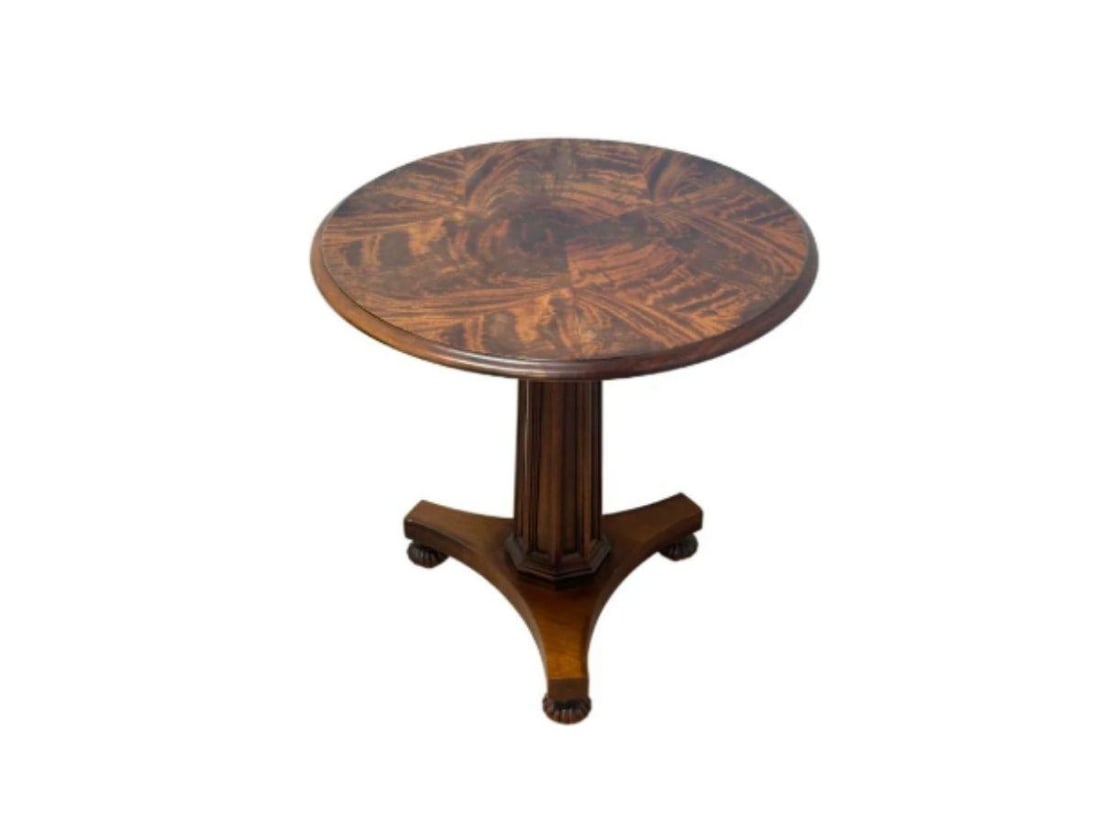 Round Side Table with Fluted Column Pedestal by Hickory Chair (1 of 9)