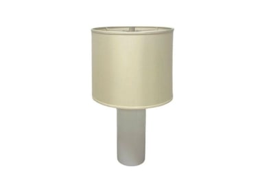 Barbara Barry Moon Glow Table Lamp in White Glass