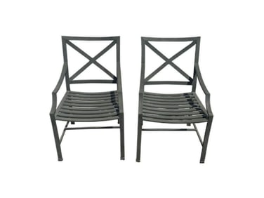 Restoration Hardware Outdoor Side Chairs, Pair