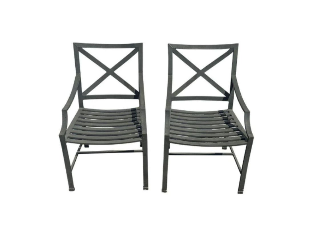 Restoration Hardware Outdoor Side Chairs, Pair (1 of 5)