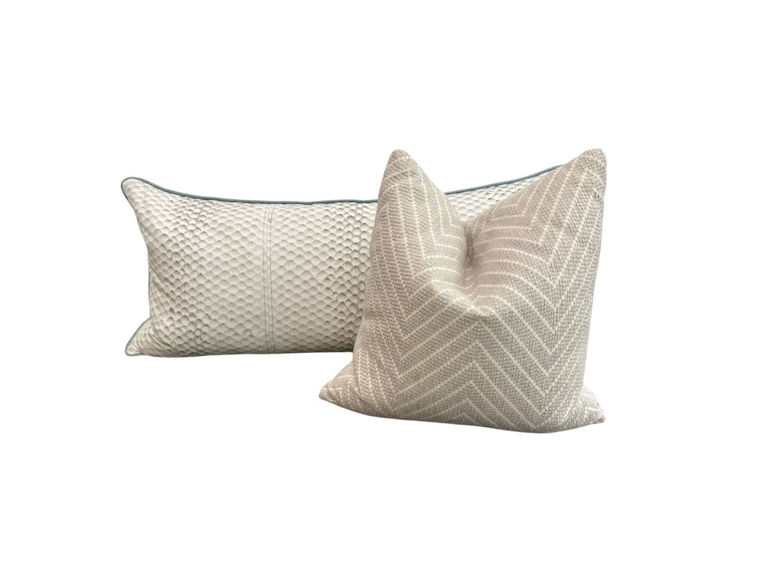 Decorative Pillows, Set of 2: Lumbar: 28in. w 12in. d, Square: 14in.