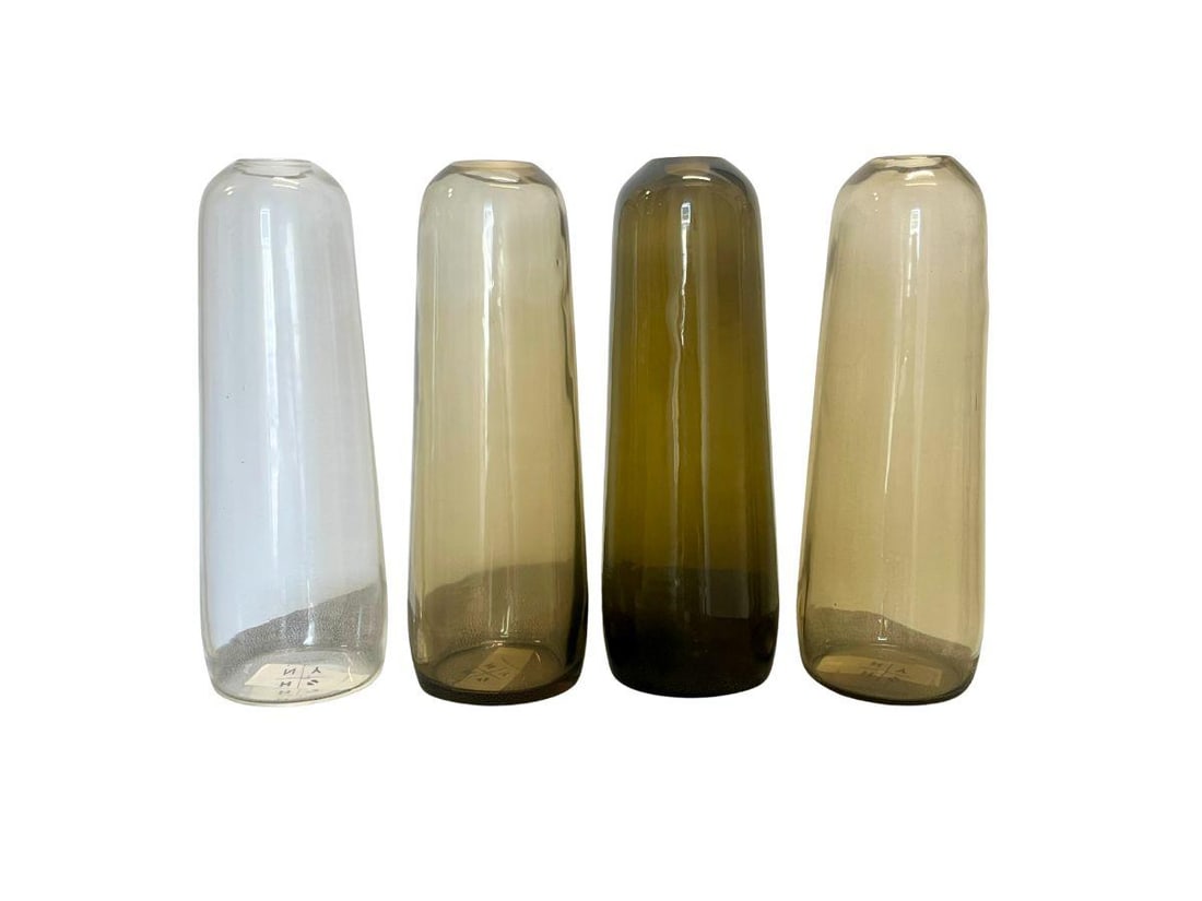 Hawkins NY Aurora Pill Vases, Set of Four: 4 in. diameter x 11.5 in. h