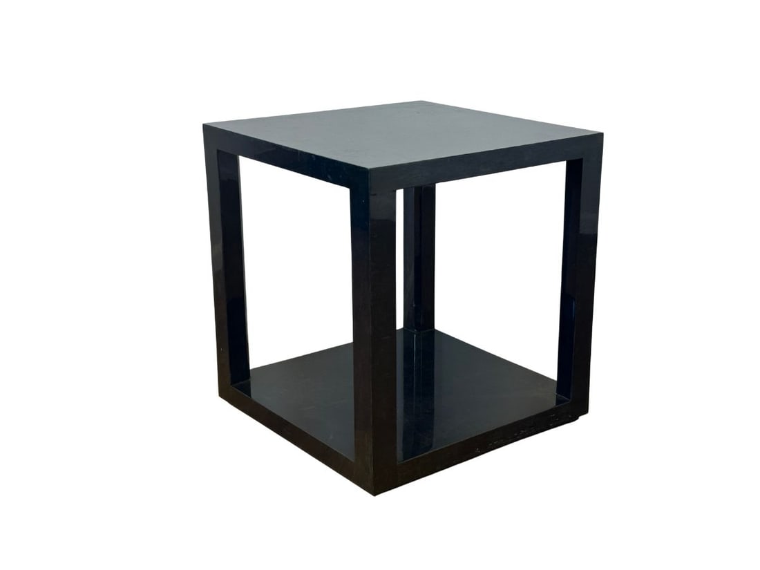 Liz O'Brien Editions Table: 26 in.w x 26 in.d x 28 in.h, Table has signs of light wear, see photos. PLEASE READ BEFORE BIDDING: There are two scheduled pickup dates for this auction at our Stamford, CT warehouse: Friday, March