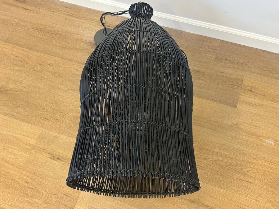 Rattan Pendants, Pair - 3