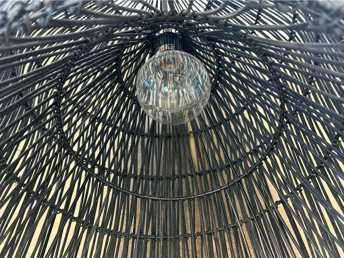 Rattan Pendants, Pair - 4