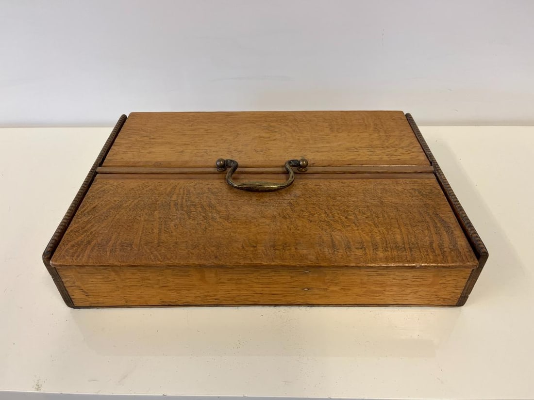 Antique Oak Tool Box - 2