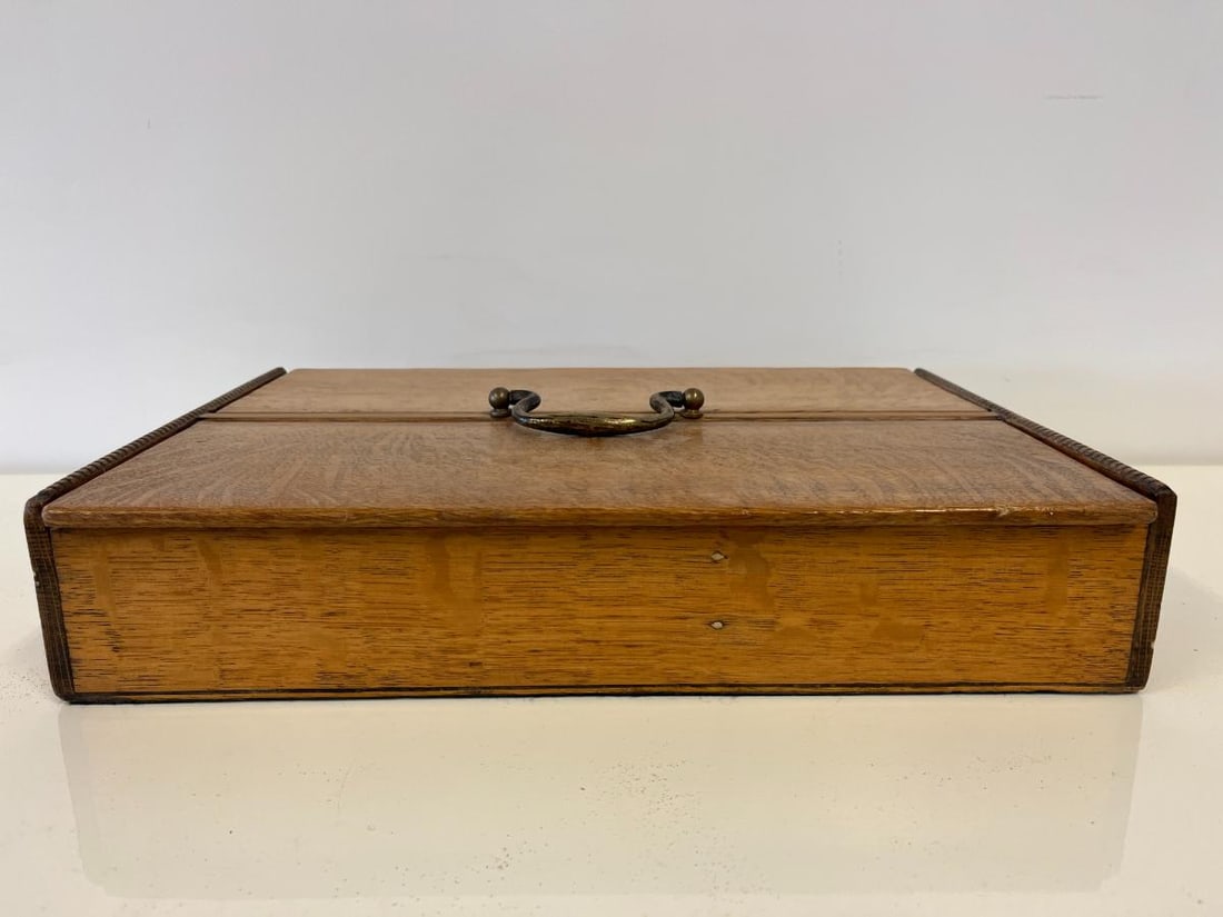 Antique Oak Tool Box - 3