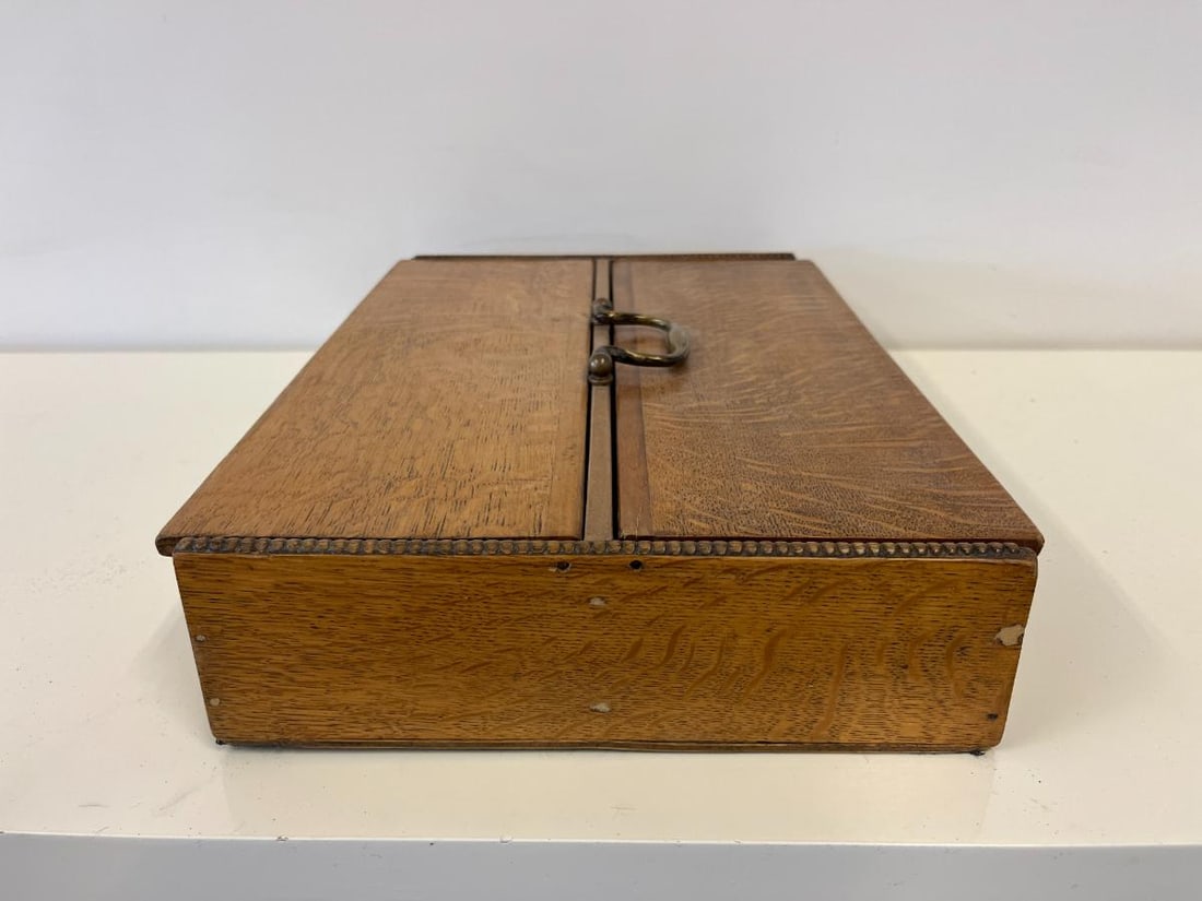 Antique Oak Tool Box - 4