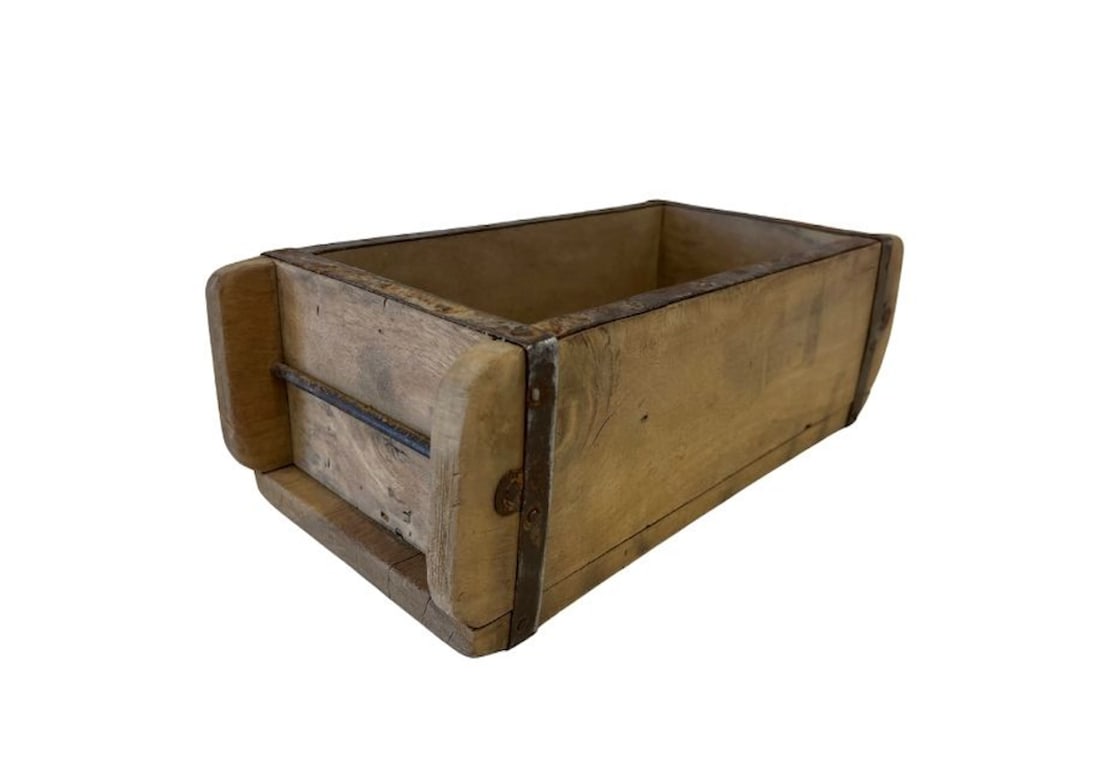 Vintage Brick Mold: 12.5in.w x 6in.d x 4in.h. Made of Wood, Iron and Resin. PLEASE READ BEFORE BIDDING: There are two scheduled pickup dates for this auction at our Stamford, CT warehouse: Friday, March 20th from 9:00 AM