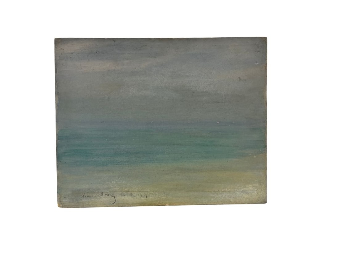 Seascape Scene, Signed Francois Moreau, Oil on Board, 1917: 16.25in.w 12.75in. x .25in. PLEASE READ BEFORE BIDDING: There are two scheduled pickup dates for this auction at our Stamford, CT warehouse: Friday, March 20th from 9:00 AM–12:00 PM and Friday,