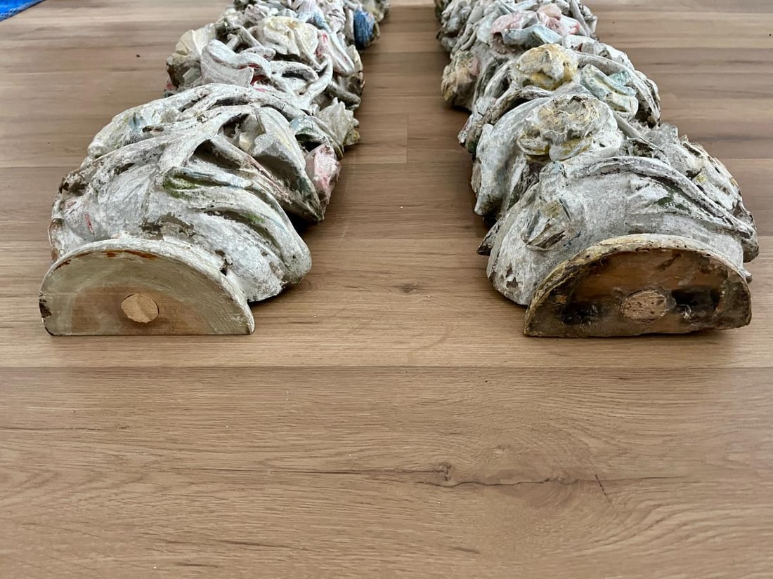 Antique Half Columns, Pair - 14