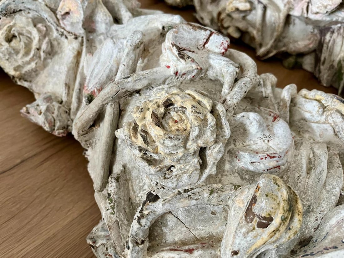 Antique Half Columns, Pair - 7