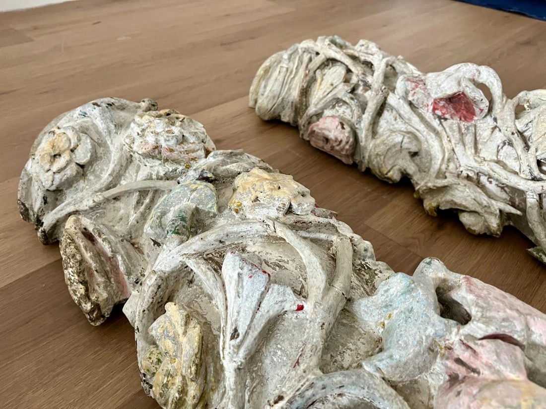 Antique Half Columns, Pair - 8