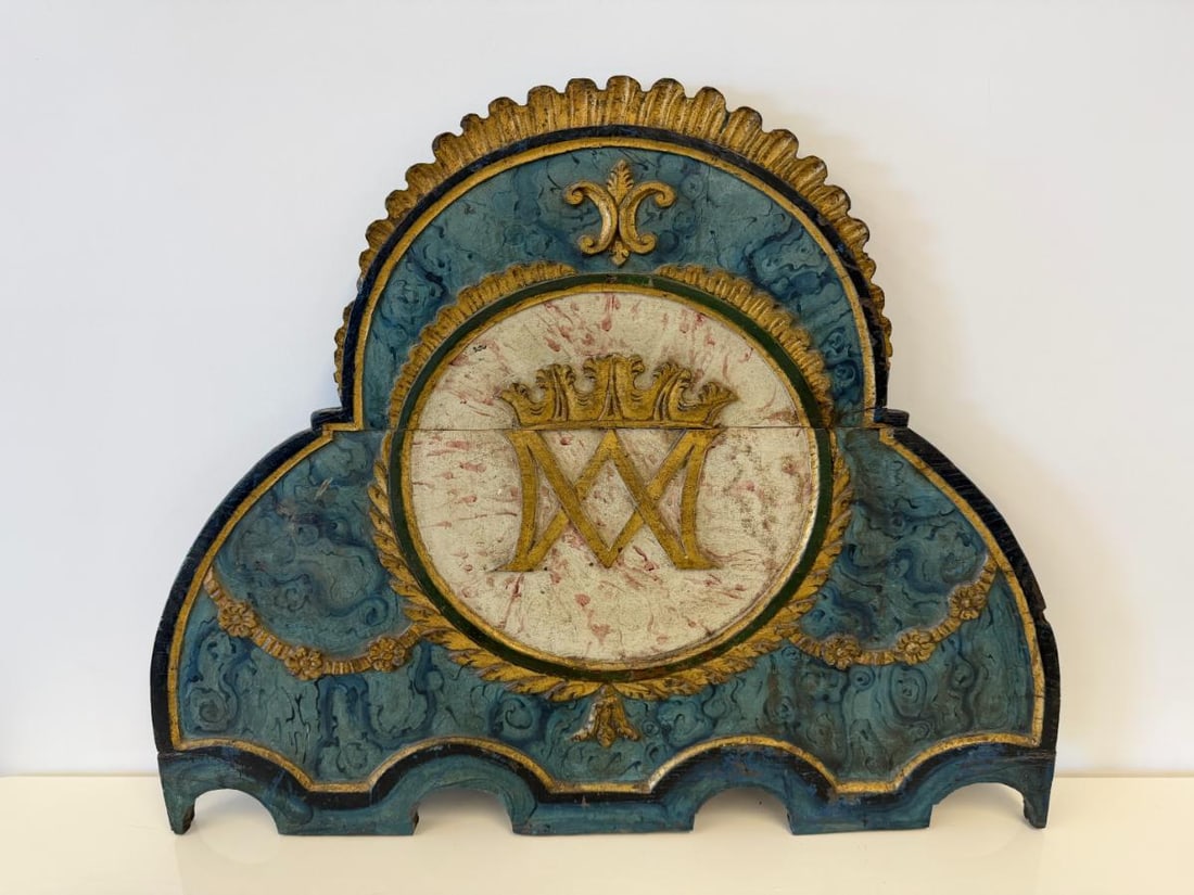 Antique Gilded Crown Panel - 2