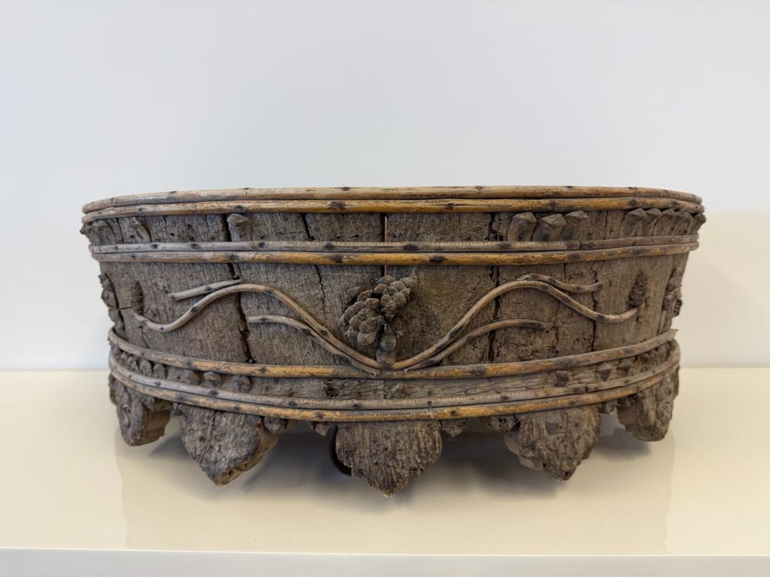 Rustic Jardiniere on Wheels - 2