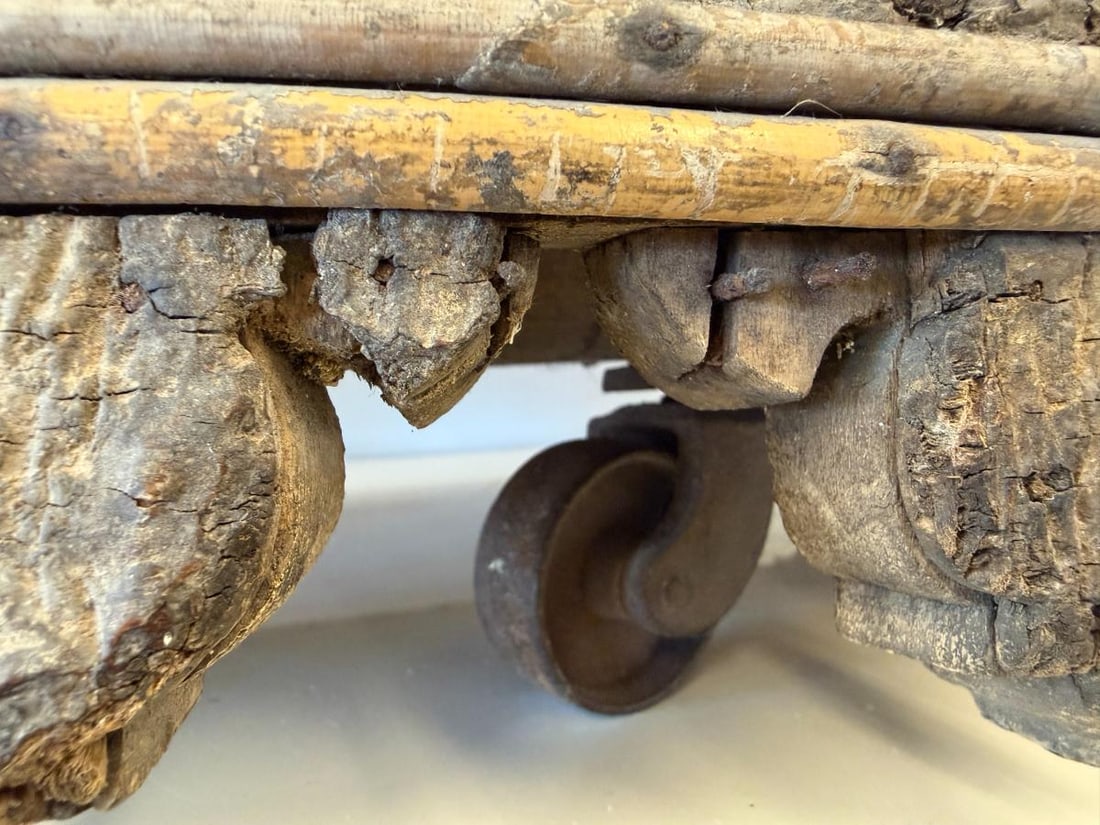 Rustic Jardiniere on Wheels - 5