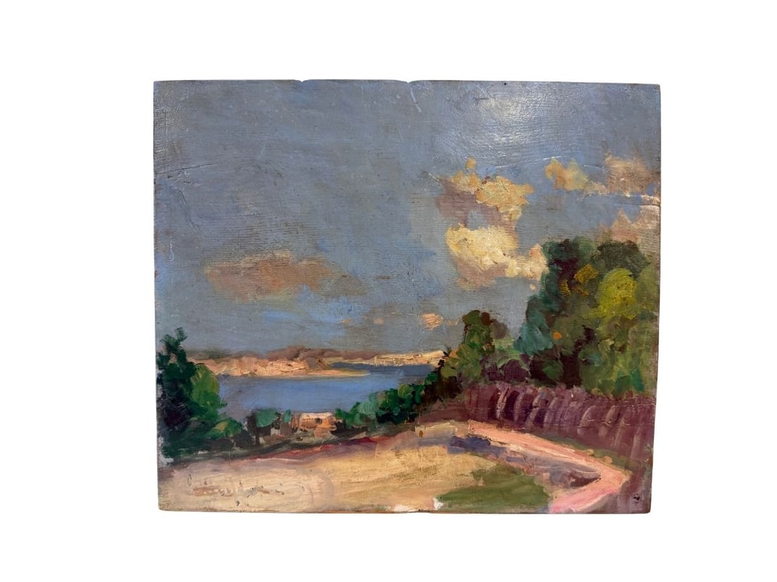 Landscape, Oil on Board, Signed Lower Left: 19in. x 16.5in. x .25in. PLEASE READ BEFORE BIDDING: There are two scheduled pickup dates for this auction at our Stamford, CT warehouse: Friday, March 20th from 9:00 AM–12:00 PM and Friday, March