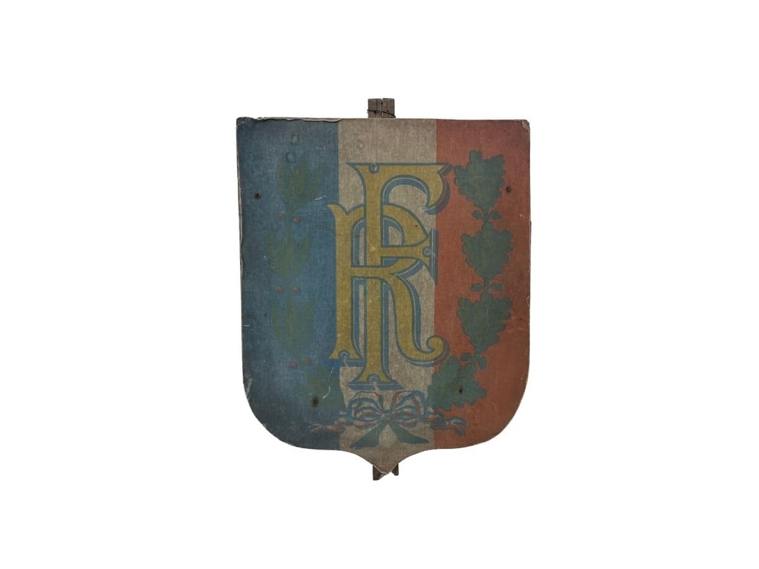 Antique Republic of France Wall Hanging or Flag Holder: 15.24in.w x 22.5in.h x 4in.d. PLEASE READ BEFORE BIDDING: There are two scheduled pickup dates for this auction at our Stamford, CT warehouse: Friday, March 20th from 9:00 AM–12:00 PM and Friday,