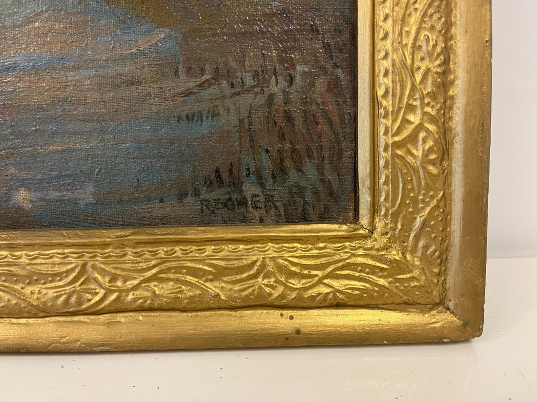 River Landscape, Signed Lower Right, Framed - 4