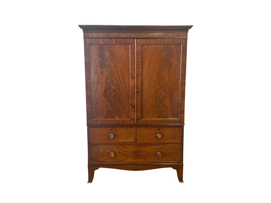 Antique Mahogany Linen Press (1 of 20)