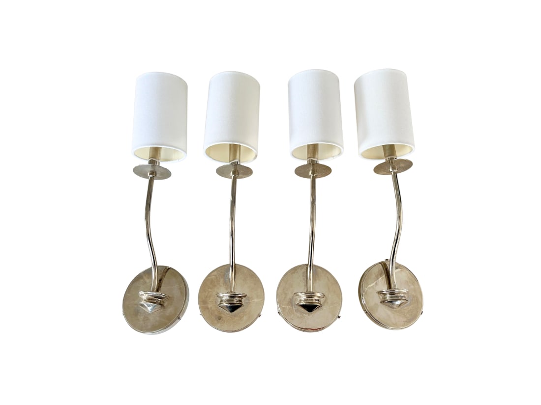 Hudson Valley Lighting Sheffield Wall Sconces in Polished Nickel, Pair: 4.75in. w x 18.75in. h x 5in. d PLEASE READ BEFORE BIDDING: There are two scheduled pickup dates for this auction at our Stamford, CT warehouse: Friday, April 24th from 9:00 AM–12:00 PM and Friday,