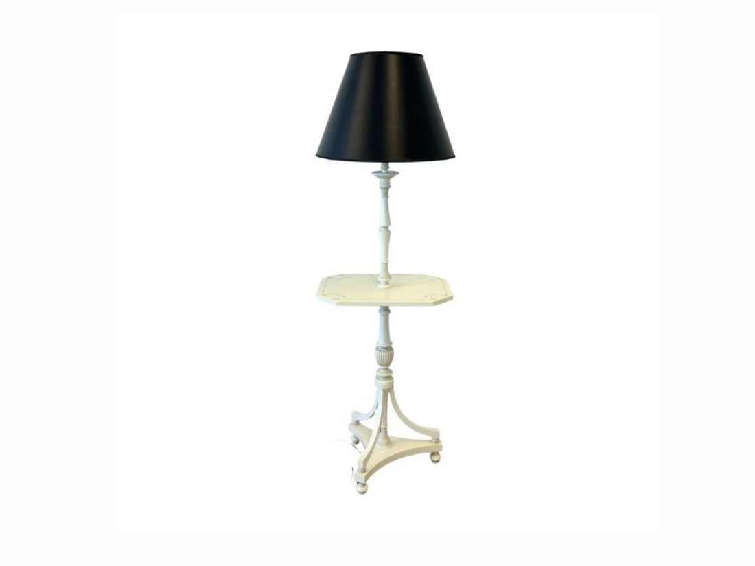 Hand Painted Floor Lamp with Table (1 of 9)