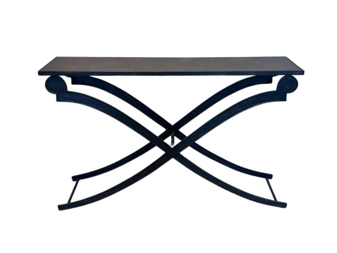 Metal and Wood Console Table (1 of 6)
