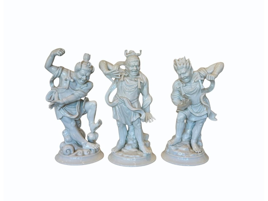 Vintage Fitz and Floyd Glazed Warriors, Set of 3 (1 of 8)
