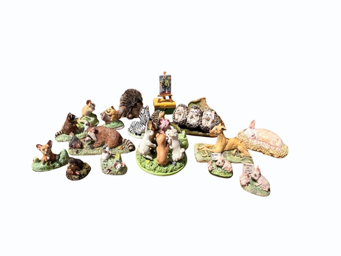 Collection of Miniature Figurines by Basil Mathews and Others: Various sizes. PLEASE READ BEFORE BIDDING: There is one scheduled pickup date for this auction on Friday, May 15th from 9am- 12pm at a private residence in Rye, NY. The address will be shared to all