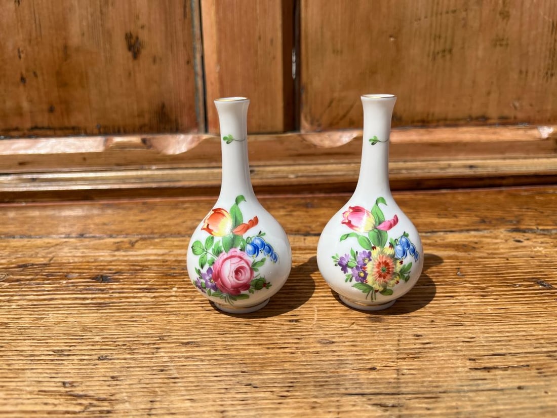 Herend Printemps Bud Vases, Pair - 2