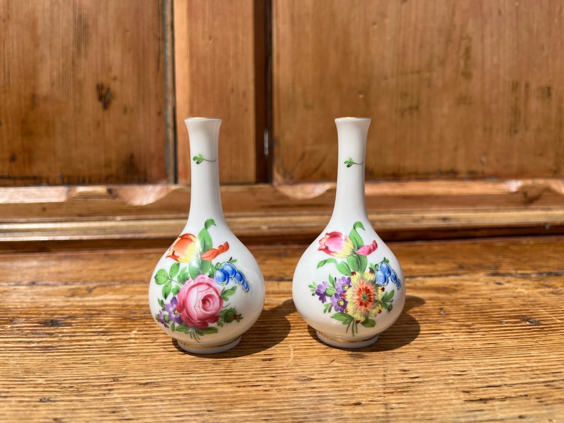 Herend Printemps Bud Vases, Pair - 4