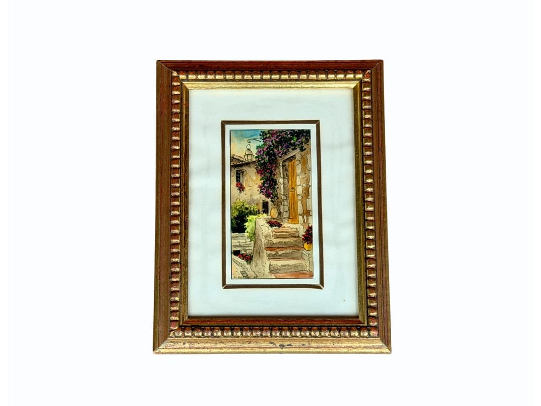 Beautifully Framed Oil Painting of European Village Scene (1 of 7)