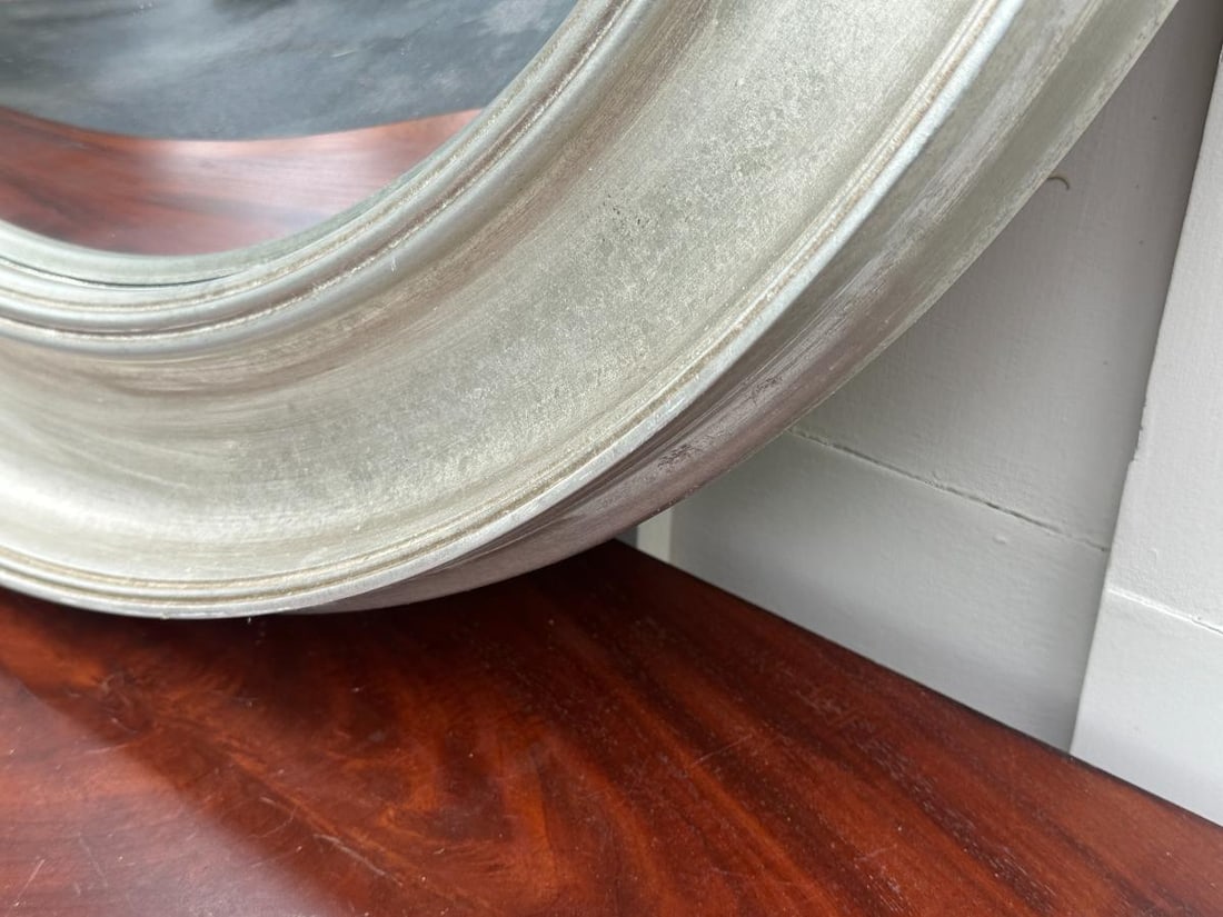Round Silver Painted Convex Mirror - 3