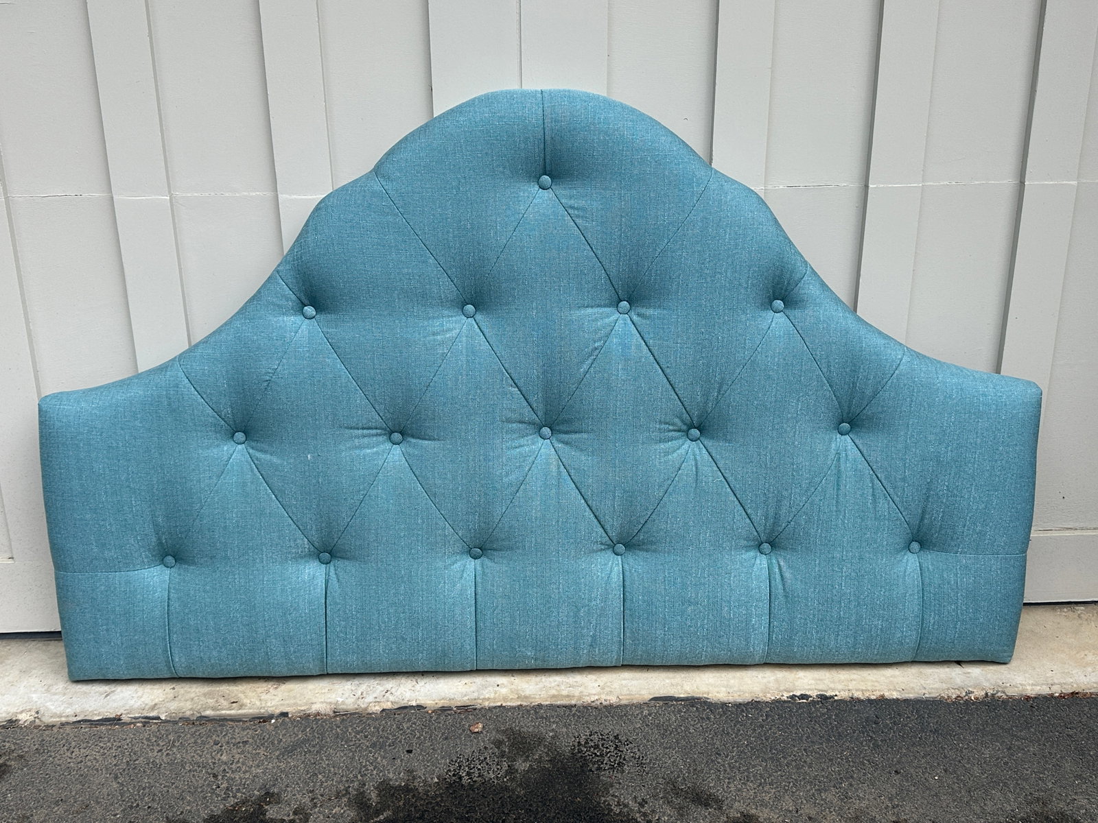 Turquoise Tufted Headboard - 2