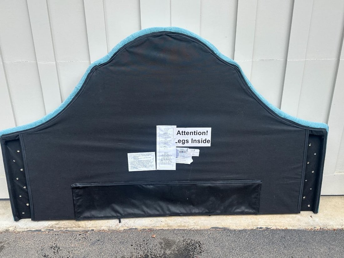 Turquoise Tufted Headboard - 4