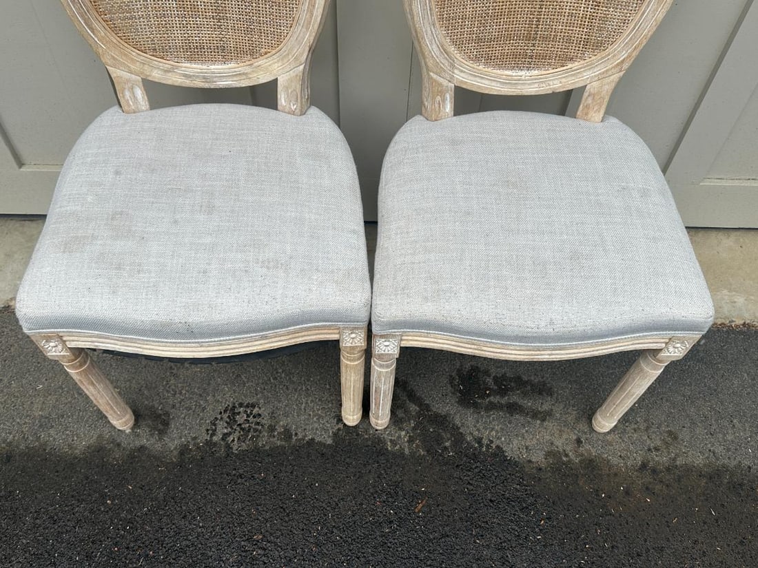 Cane Back Side Chairs, Pair - 3