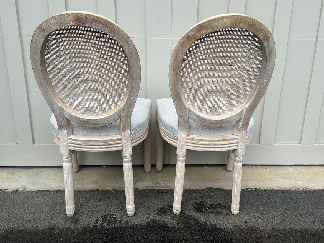 Cane Back Side Chairs, Pair - 8