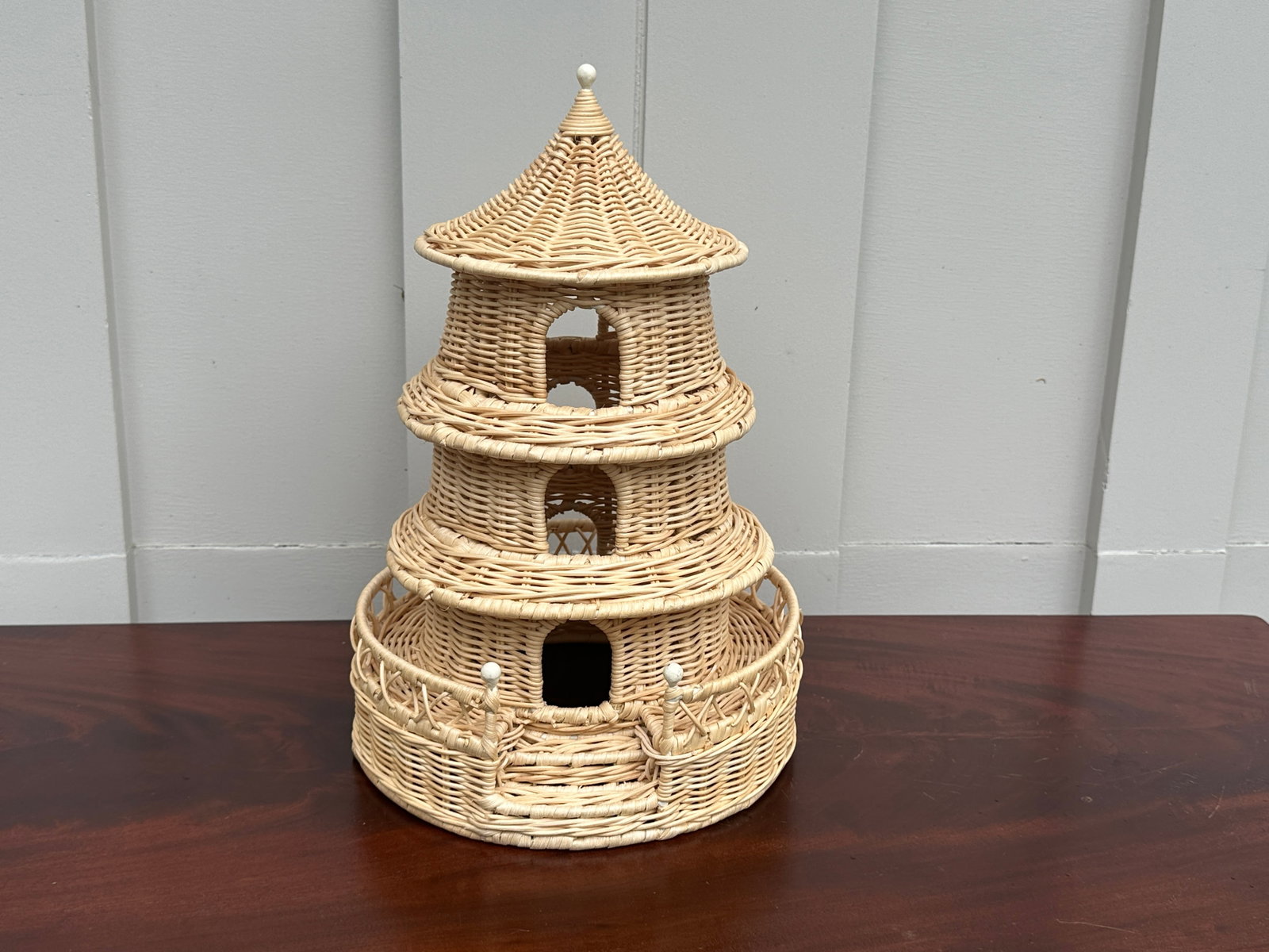 Wicker Pagoda Centerpiece - 2