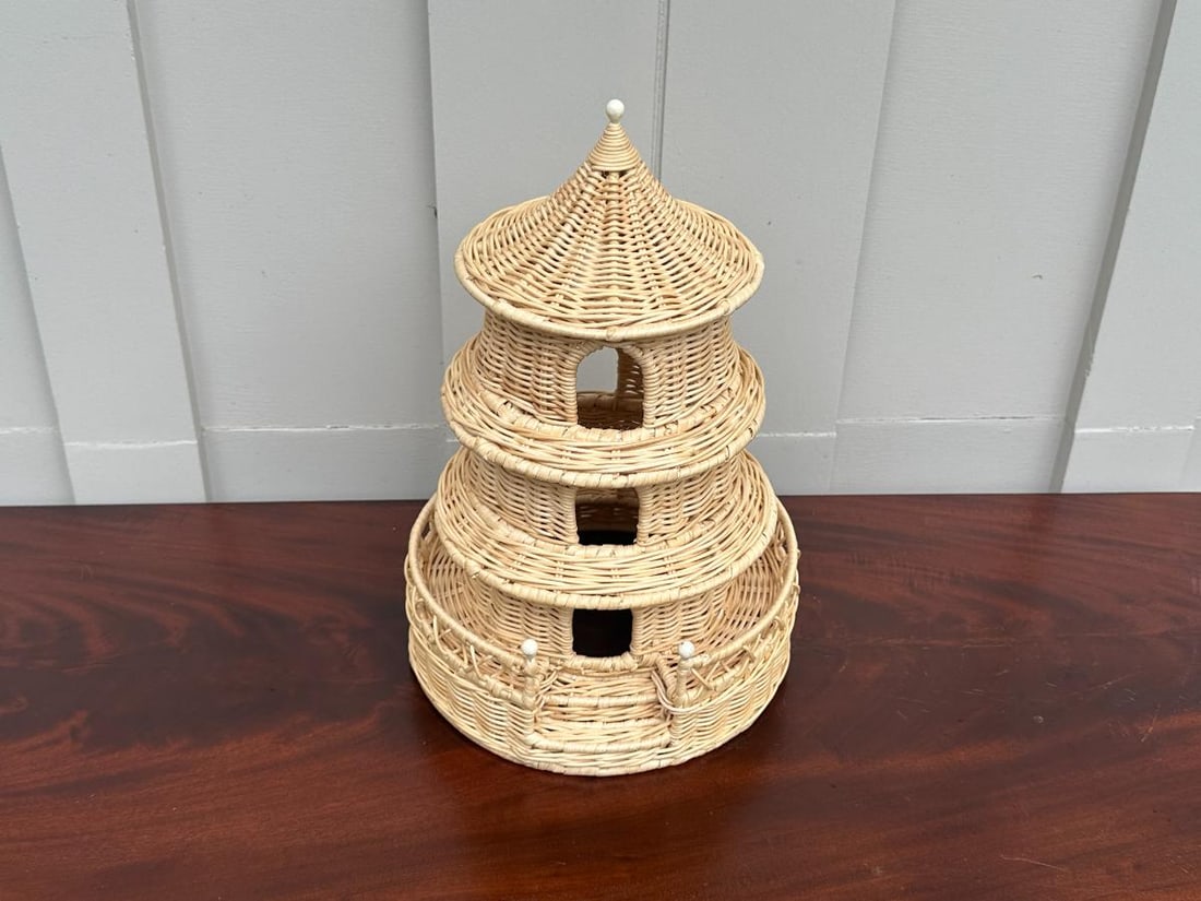Wicker Pagoda Centerpiece - 3