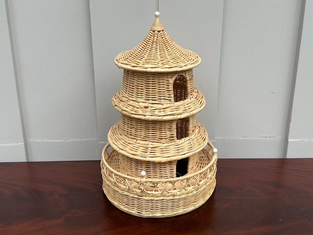 Wicker Pagoda Centerpiece - 5