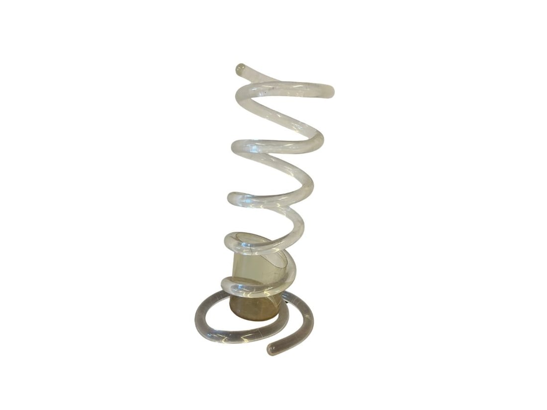 Lucite Umbrella Stand Attributed to Dorothy Thorpe: 11.5in diameter x 23in h