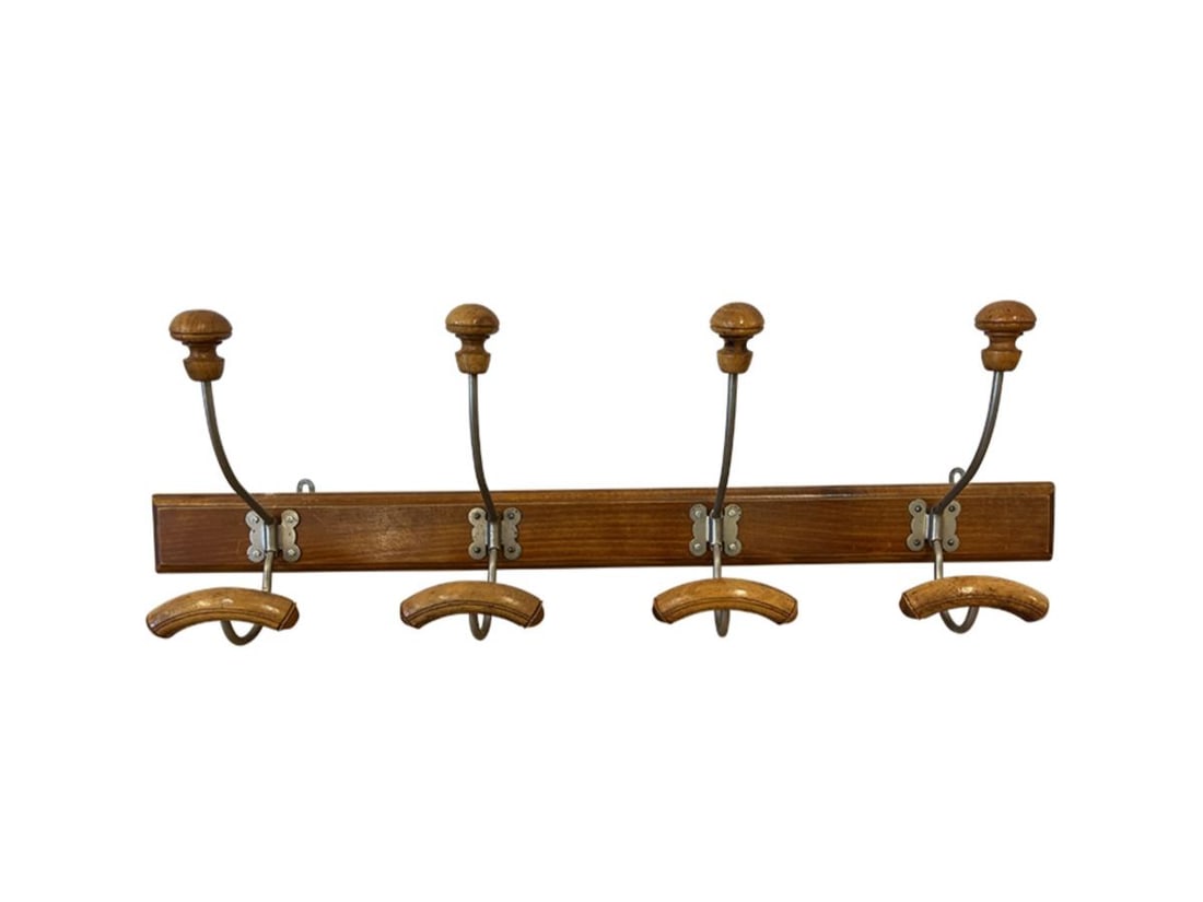 Schoolhouse Coat Rack: 31.5in w x 10.5in h x 6.5in d