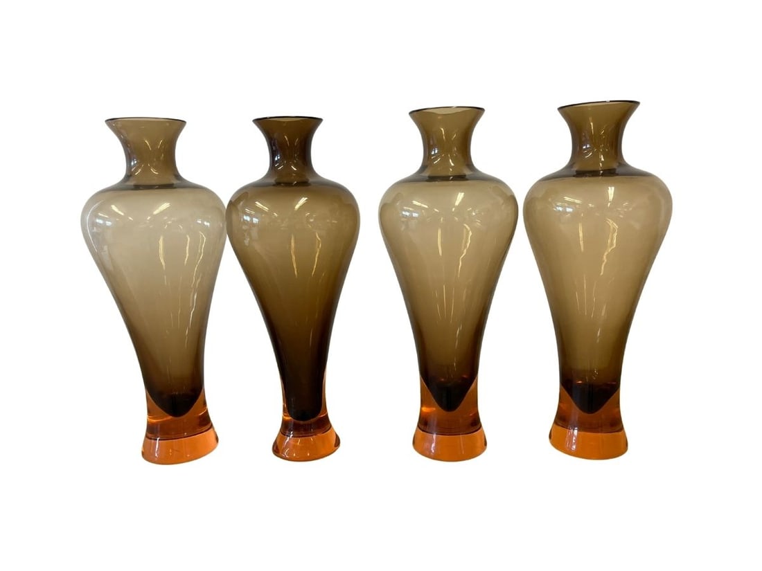 Donghia Murano Glass Vases, Set of 4: 7in diameter x 18in h