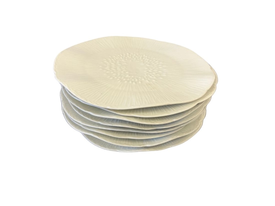Jacques Pergay for Limoges Melon Dessert Plates: 8.5in diameter