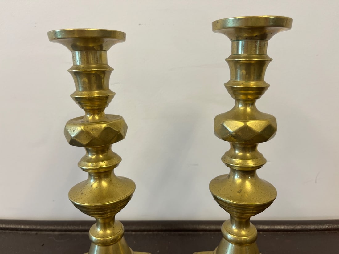 Brass Candlesticks, Pair - 4
