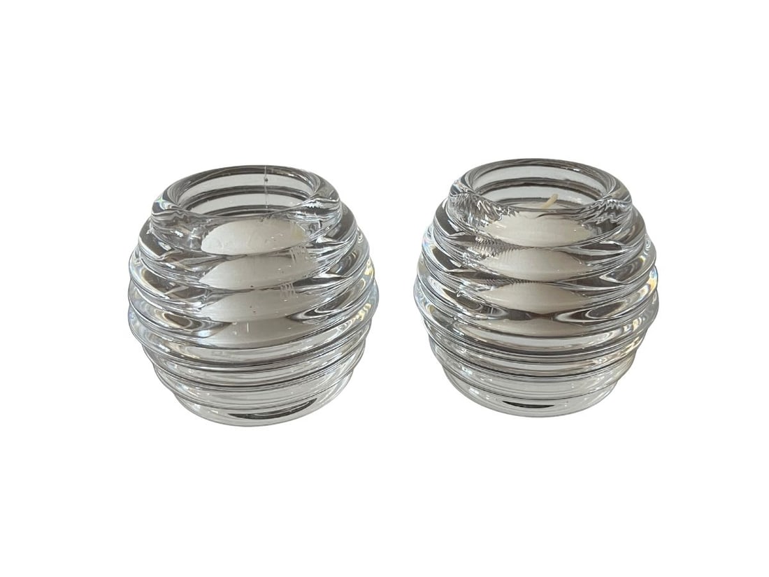 Orrefors Candle Holders, Pair (1 of 6)