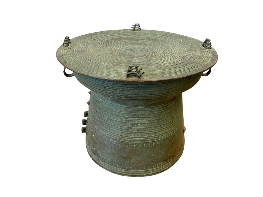 Asian Bronze Rain Drum Drink Table (1 of 8)