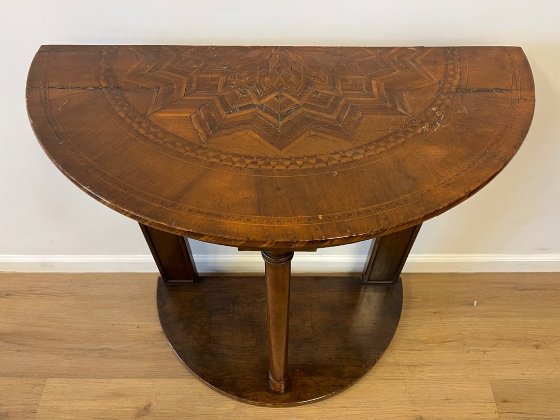 Antique Walnut Console Table - 4