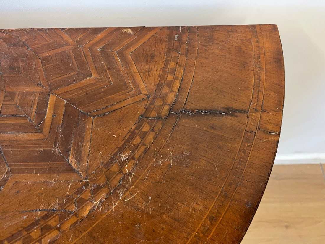 Antique Walnut Console Table - 7