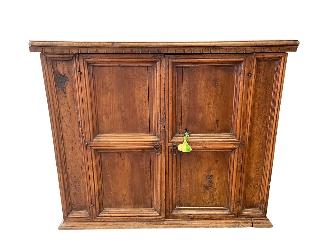 Antique French Oak Cupboard: 49.75in w x 17in d x 41in h